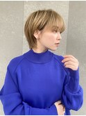 ハンサムショート/丸みショートボブ/20代30代40代50代/顔周り