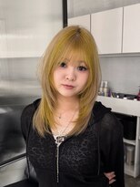 ブランコトレス 鏡島(BLANCO tres)&nbsp;ワンホンレイヤー/ミルクティーブロンド/ダークブルー/鏡島