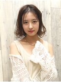 黒髪　毛先パーマ