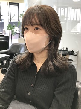 ラブクロムトーキョー オモテサンドウ(LOVECHROME OMOTESANDO) 韓国風くびれヘア☆メルティカラー外ハネ鎖骨ミディアム