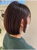 1月甘辛ショートボブ/ナチュラルピンク/大人ダークカラー