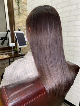 ハサミバイアトリエナガノ 千葉(8sami by atelier nagano) デザインカラー／レイヤーカット/ウエットヘア/オリーブベージュ