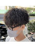 マッシュ×波折りパーマ/メンズパーマ/メンズカット