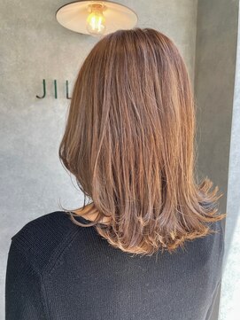 ナンバー ジルバ 立川(N° jillva) 韓国風くびれボブ/ハイライト/ダブルカラー/ラベージュ