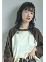 スリー スタンド(THREE STAND) おくレイヤーゆるふわパーマダークブラウン