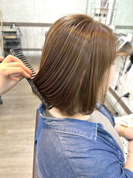 ヘアーリゾートガーデンバイトロント 船橋法典店(Hair Resort Garden by Toronto) ボブ×ベージュブラウン【船橋、西船橋、市川大野、新船橋】