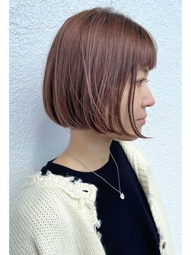 ノエロク 岐阜(noe rok) チェリーレッドのミニボブ