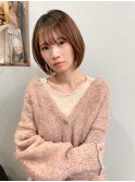フェイスレイヤー伸ばしかけボブ