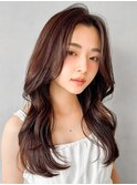 サイドバング似合わせカットくせ毛風カールレイヤーカット