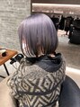 ユズリハ(yuzuriha) 色落ちがホワイトになるパープルグレー。肌も綺麗に見えます◎