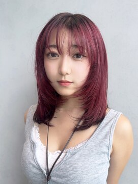 アルバム 銀座(ALBUM GINZA) ミディアム美髪顔周りレイヤーロング_F0333