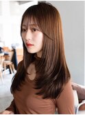 ☆レイヤーカット毛先ワンカールくせ毛風カール薄めバングデジパ