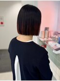 【MOMO】毛先グラデーションカラー◎オレンジブラウン♪