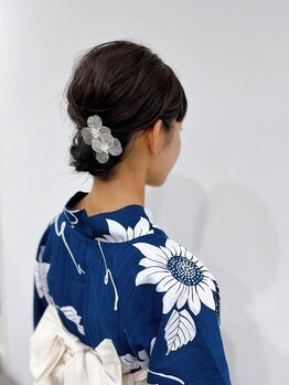 ジラ ヘアアンドメイク(girra HAIR&MAKE)の写真/花火大会*夏祭り*大切な日の思い出を華やかに♪特別な日の褒められヘアセット、崩れにくいと満足度◎