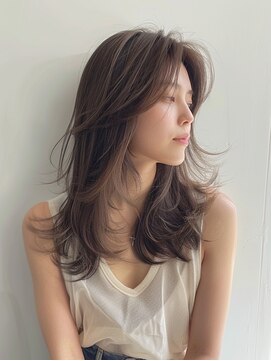 モードケイズ 調布店(MODE K's) 韓国ヘア_調布レイヤー透明感ブリーチなしカラー顔周り