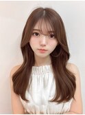 イメチェン小顔前髪2way顔周りカットミディアムレイヤーロング