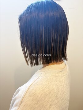 アンジュールテラス(UNJOUR TERRACE) デザインカラー×ぱっつんボブ