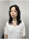 【上條実織】ロングレイヤーのパーマスタイル