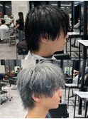 シルバーアッシュで魅せる束感ショート