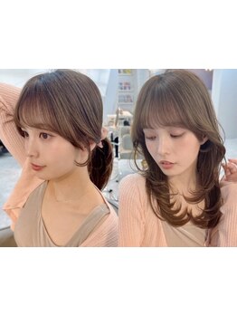 [自由が丘/信頼の提案力☆]小顔&顔まわりCUT＆髪質改善カラーで垢抜け!!オトナ可愛い韓国ヘアにご予約殺到