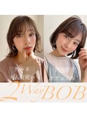 ◎前下がりショートボブハンサムショートカットカラーパーマケア