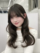 エヌアイ オモテサンドウ(ni omotesando) 顔周りカット/オリーブグレージュ/内巻きスタイリング 上野