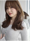 レイヤーカットウルフカットボブグレージュオリーブべージュ