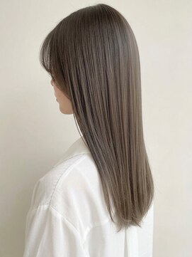 アムール稲田堤(amour) 透明感髪質改善カラーブリーチなしオリーブグレージュ夏カラー