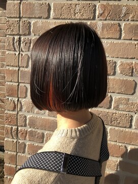 ヘアメイクエイト 丸山店(hair make No.8) 【担当＊岩切祐樹】ボブ×インナーオレンジ