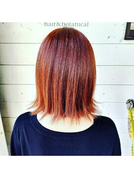 テラス ヘアアンドボタニカル(terrace) マンダリンオレンジ×外ハネボブ