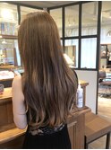 アッシュベージュロング