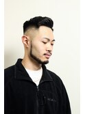 七三オールバックかき上げヘアコンマヘア55