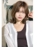 20代30代40代大人可愛い/アッシュオリーブベージュ/縮毛矯正