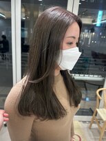 ガーデンヨコハマ(GARDEN YOKOHAMA) ブリーチなしダブルカラー オリーブ グレーベージュ 前髪