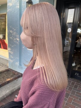 アイディー  高知(id) -高知　id-　ベージュ×ピンク×ストロベリーブロンズ