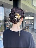 ヘアアレンジ/シニヨン/浴衣ヘア