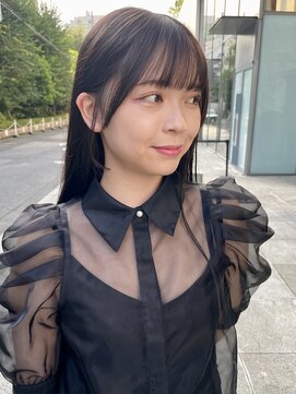 ノラ ヘアーサロン(NORA HAIR SALON) ナチュラル小顔前髪あり後れ毛サイドバング結べるボブくびれヘア