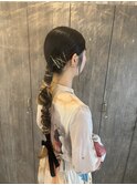 お呼ばれヘア/タイトヘア/ヘアピンアレンジ/ヘアセット