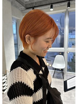 アミ 博多(amie) ショートカット×オレンジ#ブリーチ#ダブルカラー【amie博多】