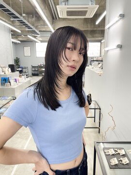 ノード(NODO) 黒髪のセミロングレイヤー