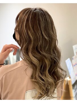 アース 調布店(HAIR & MAKE EARTH) 太めハイライト×ベージュ