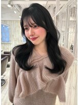 レイラバイアフロート 吉祥寺(Lila by afloat)&nbsp;韓国ヘア/ロングレイヤー/顔まわりカット/暗髪/グレーブラック