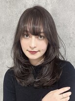 エアー 青山(AIR)&nbsp;レイヤー顔まわり前髪カット小顔ハッシュカット髪質改善