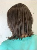 くびれボブ◎髪質改善☆くすみベージュ細めハイライト白髪ぼかし