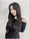 桑名顔周りレイヤーカットロングレイヤーカットくらげヘア韓国