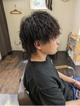 ヘアーギャラリー インディ(hair gallery indy) ウルフ　波巻きスパイラルパーマ