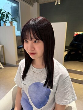 アム(amu) ラベンダーグレージュ/透明感カラー/グレージュカラー/黒髪