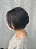 レイヤーボブショートオリーブグレージュワンカラー