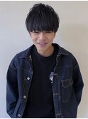 レイヤー マッシュ ストレート メンズ