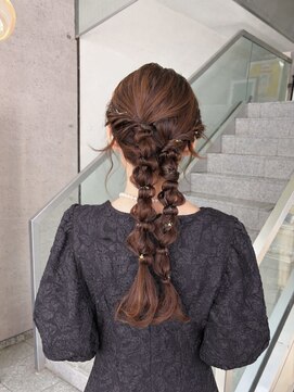 ヘアーデザイン アルエ(HAIR×design ARUE) 【RIN】ツイン編みおろし【ヘアセット/お呼ばれ】